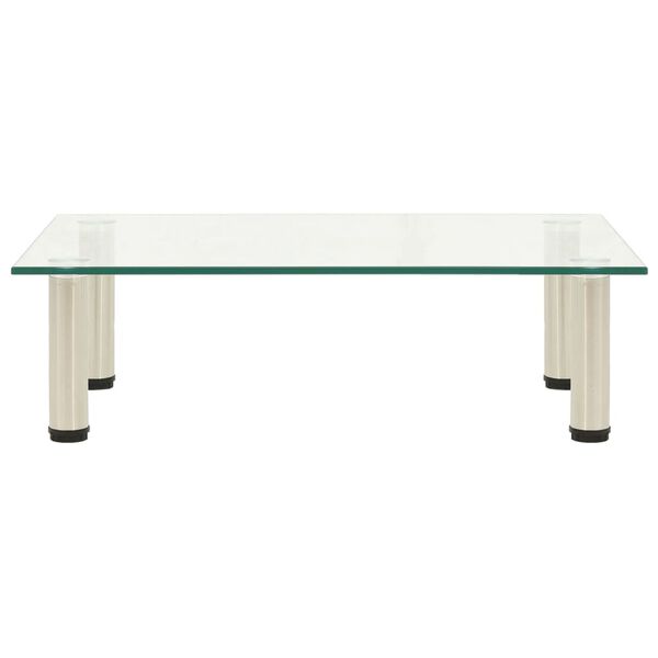 vidaXL Mueble para TV de vidrio templado transparente 60x35x17 cm