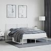 vidaXL Estructura cama sin colch&oacute;n con cabecero metal blanco 140x190cm