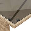 vidaXL Set comedor de jard&iacute;n 3 pzas con cojines rat&aacute;n sint&eacute;tico beige