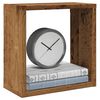 vidaXL Estantes cubo de pared 4 uds madera envejecida 30x15x30 cm