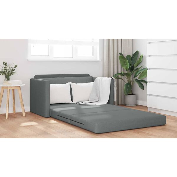 vidaXL Sofá cama Gris oscuro 124 x 71 x 78 cm Terciopelo