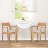 vidaXL Sillas de comedor con cojines 2uds madera maciza natural caucho