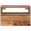 vidaXL Mesita de noche de pared madera vieja 45x26x28,5 cm