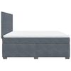 vidaXL Cama box spring con colch&oacute;n terciopelo gris oscuro 180x200 cm