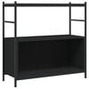 vidaXL Estanter&iacute;a hierro y madera de ingenier&iacute;a negro 80x30x78,5 cm