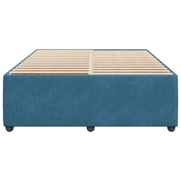 vidaXL Estructura de cama de terciopelo azul 160x200 cm