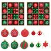 vidaXL Juego de bolas navide&ntilde;as 88 uds. Verde y rojo &Oslash; 6 cm Pl&aacute;stico