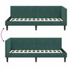 vidaXL Estructura de cama en esquina Verde oscuro 80 cm x 200 cm