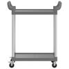 vidaXL Carrito de 2 niveles aluminio gris 81x41x92 cm