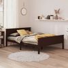 vidaXL Estructura cama sin colchón madera pino marrón oscuro 120x200cm