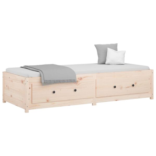 vidaXL Sof&aacute; cama de madera maciza de pino 75x190 cm