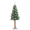 vidaXL &Aacute;rbol de Navidad Delgado con 150 LED con soporte Verde 150 cm