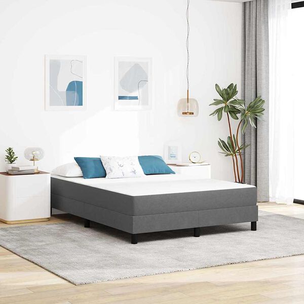 vidaXL Colch&oacute;n de Cama con colch&oacute;n Gris Claro 140 x 190 cm tela