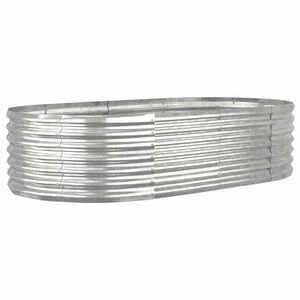 vidaXL Jardinera arriate acero galvanizado plata 152x80x36 cm