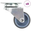 vidaXL Ruedas dobles giratorias 8 unidades 50 mm