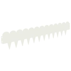 vidaXL Borde de C&eacute;sped 20 uds. 103 x 20 cm Acero Blanco