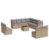 vidaXL Set de sof&aacute;s de jard&iacute;n 12 pzas y cojines rat&aacute;n sint&eacute;tico marr&oacute;n