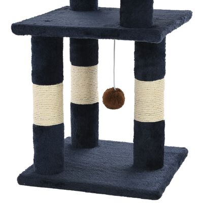 vidaXL Rascador para gatos con poste de sisal 65 cm azul