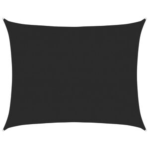 vidaXL Toldo de vela rectangular HDPE negro 160 g/m&sup2; 6x8 m