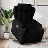 vidaXL Sill&oacute;n reclinable elevable tela negro