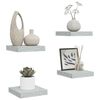 vidaXL Estante flotante pared 4 uds MDF gris hormig&oacute;n 23x23,5x3,8 cm