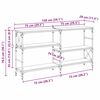 vidaXL Mesa Consola con estante Roble artesanal 150 x 29 x 76,5 cm