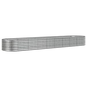 vidaXL Jardinera arriate acero galvanizado plata 368x80x36 cm