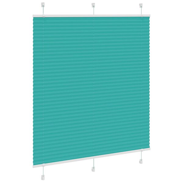 vidaXL Estor Plisado verde petr&oacute;leo 120x150 cm Tela Ancho 119,4 cm