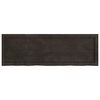 vidaXL Estante pared madera roble tratada marr&oacute;n oscuro 120x40x(2-6)cm