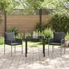 vidaXL Conjunto de Comedor de Jard&iacute;n 3 pcs Negro y Gris