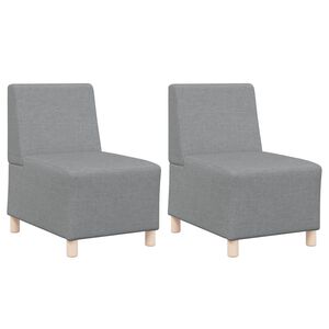 vidaXL Unidad de Sof&aacute; Modular sin Brazos 2 pcs Gris Claro