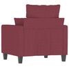vidaXL Sill&oacute;n de tela rojo tinto 60 cm