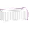 vidaXL Jardinera de madera maciza de acacia y acero 110x45x44 cm