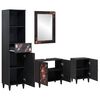 vidaXL Juego de Muebles de Ba&ntilde;o con caj&oacute;n 4 pcs Madera de mango maciza