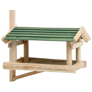 vidaXL Comedero para p&aacute;jaros madera maciza 35x29,5x21 cm