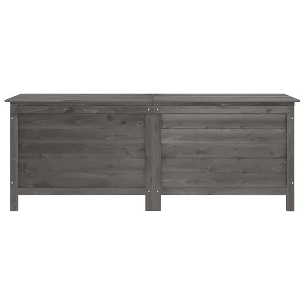 vidaXL Arcón jardín madera maciza abeto gris antracita 150x50x56,5 cm