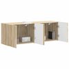 vidaXL Mueble de TV Montado en la Pared 2 pcs Roble Sonoma