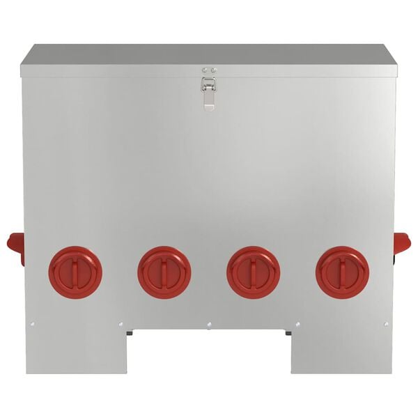 vidaXL Comedero para pollos Plateado 60,5 x 29 x 51 cm