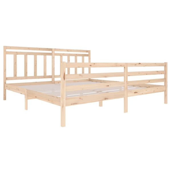 vidaXL Estructura de cama de madera maciza 200x200 cm