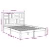 vidaXL Estructura de cama sin colchón madera maciza blanco 120x200 cm