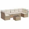 vidaXL Juego de sof&aacute;s de jard&iacute;n con cojines beige 8 pzas rat&aacute;n PE
