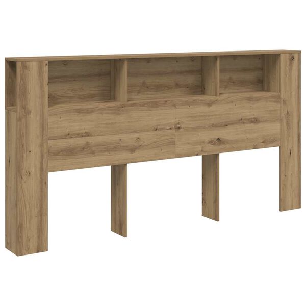 vidaXL Cabecero armario madera roble artisian 200x18,5x102,5 cm