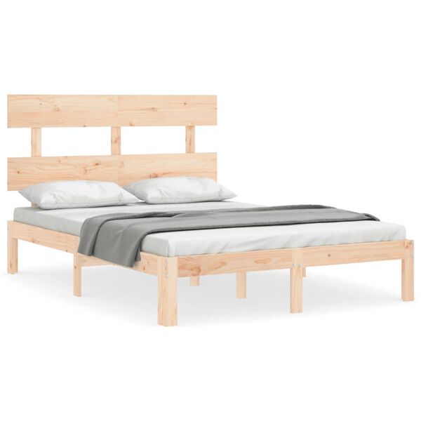 vidaXL Estructura de cama sin colchón madera de pino maciza 120x200 cm