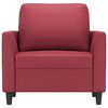 vidaXL Sill&oacute;n cuero sint&eacute;tico rojo tinto 60 cm