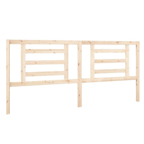 vidaXL Cabecero de cama madera maciza de pino 206x4x100 cm