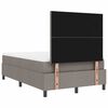 vidaXL Cama tipo Box Spring con colch&oacute;n Taup&eacute; 120 x 190 cm tela