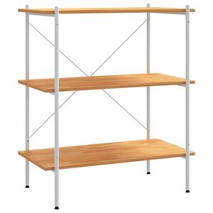 vidaXL Estanter&iacute;a de 3 niveles blanco y roble 80x40x92 cm