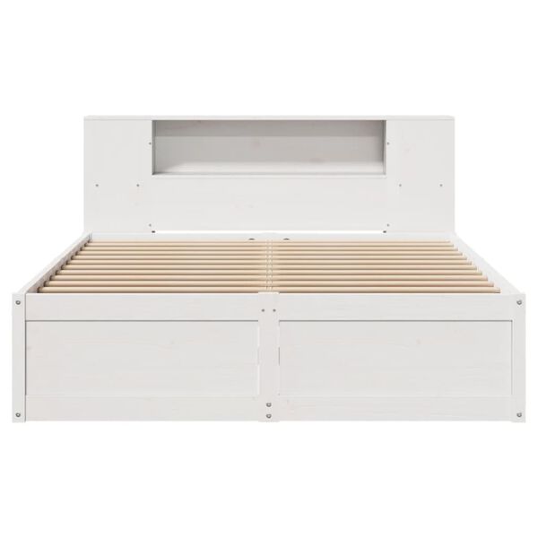vidaXL Estructura de cama sin colch&oacute;n madera maciza de pino 160x200 cm