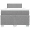 vidaXL Cama box spring con colch&oacute;n tela gris claro 120x190 cm