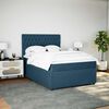 vidaXL Cama box spring con colch&oacute;n terciopelo azul 160x200 cm